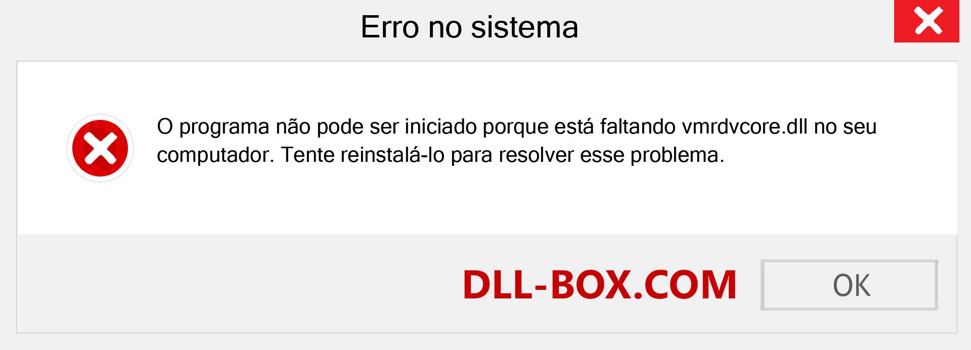 Arquivo vmrdvcore.dll ausente ?. Download para Windows 7, 8, 10 - Correção de erro ausente vmrdvcore dll no Windows, fotos, imagens